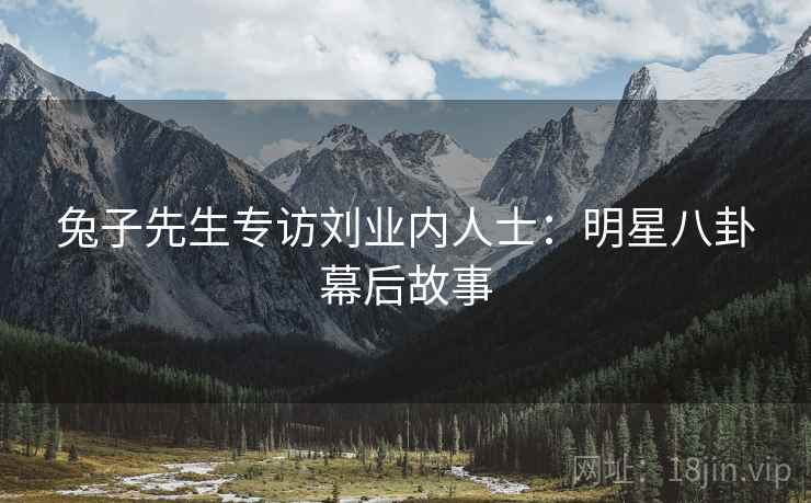 兔子先生专访刘业内人士：明星八卦幕后故事
